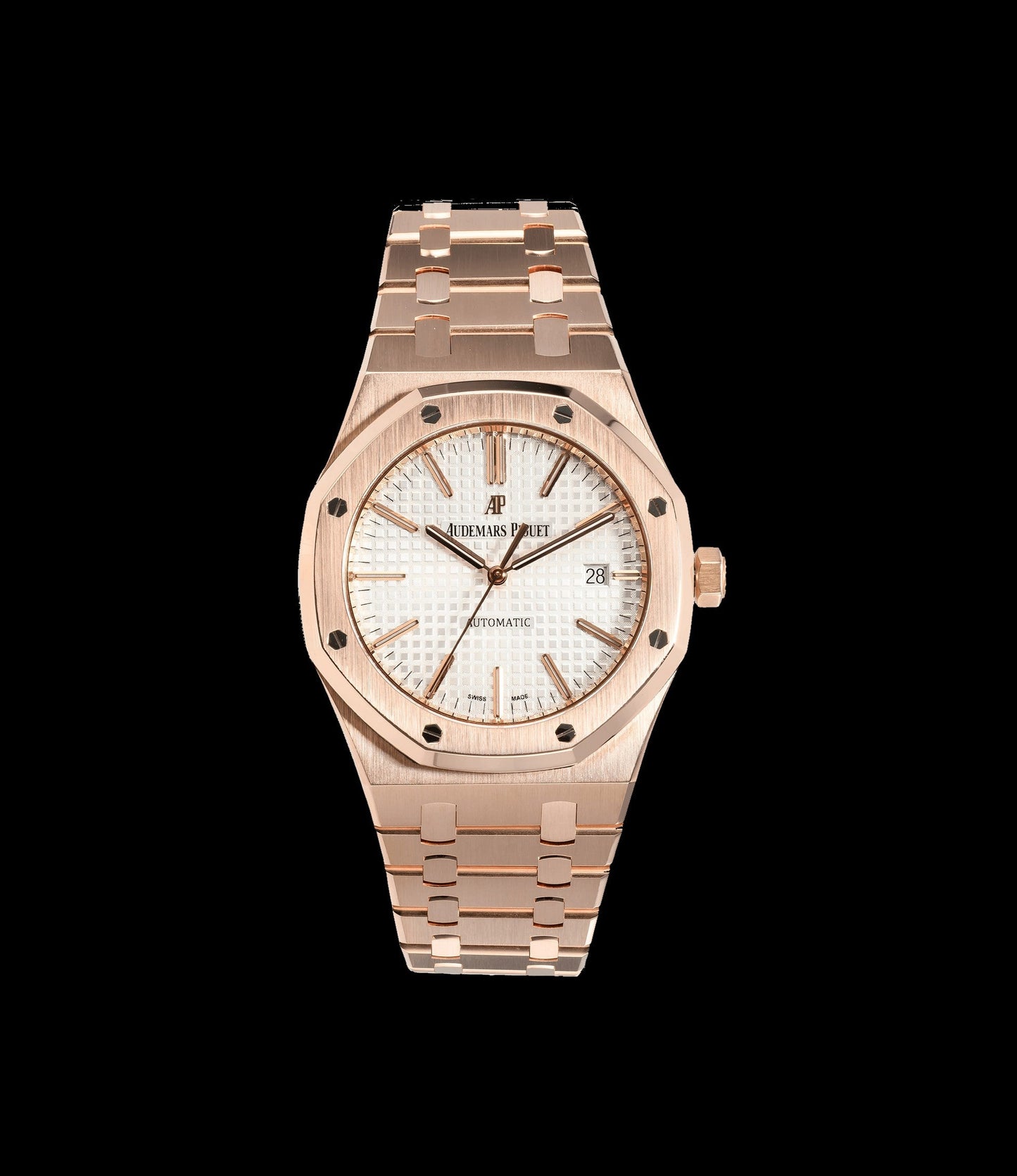 Audemars Piguet Royal Oak - Rose Gold + White Dial (AP)