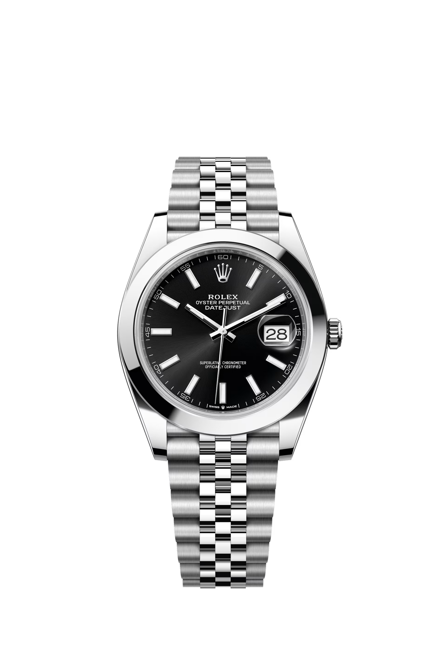 Rolex Datejust Jubilee - Silver + Smooth Black Dial