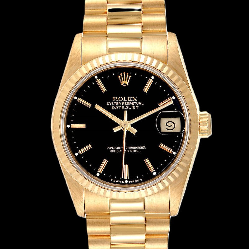 Rolex Datejust Jubilee - Yellow Gold + Black Dial