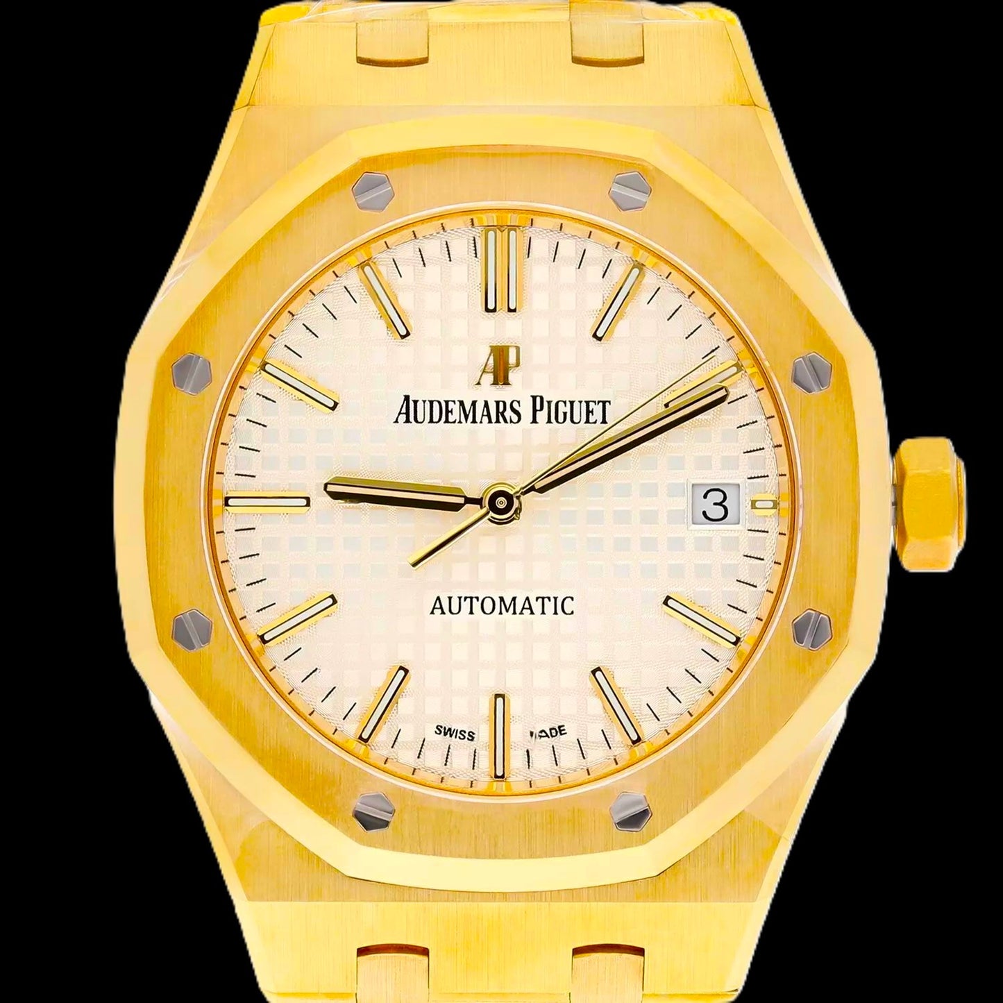 Audemars Piguet Royal Oak - Gold + White Dial (AP)