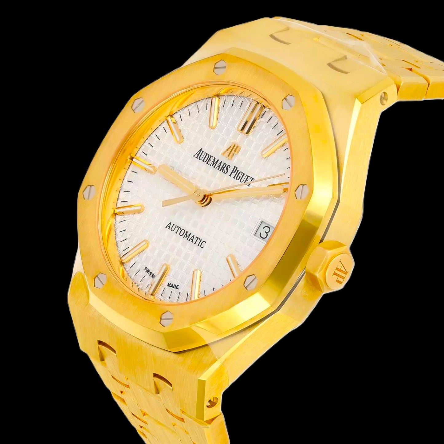 Audemars Piguet Royal Oak - Gold + White Dial (AP)