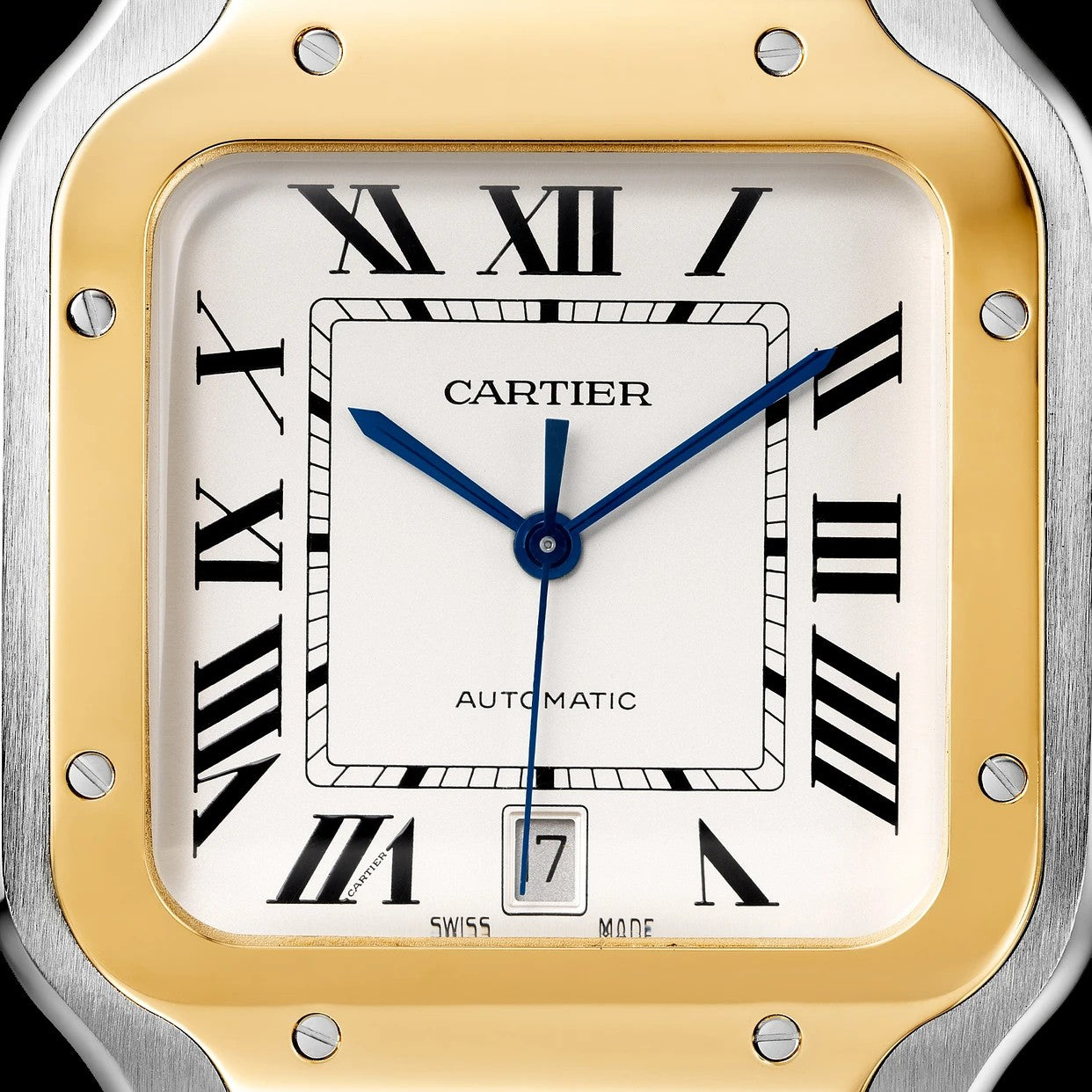 Cartier Santos - Two-Tone Gold + White Dial