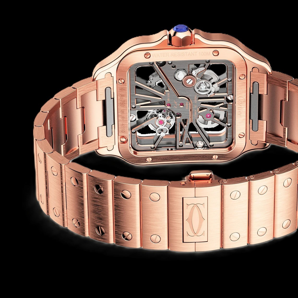 Cartier Santos Skeleton - Rose Gold