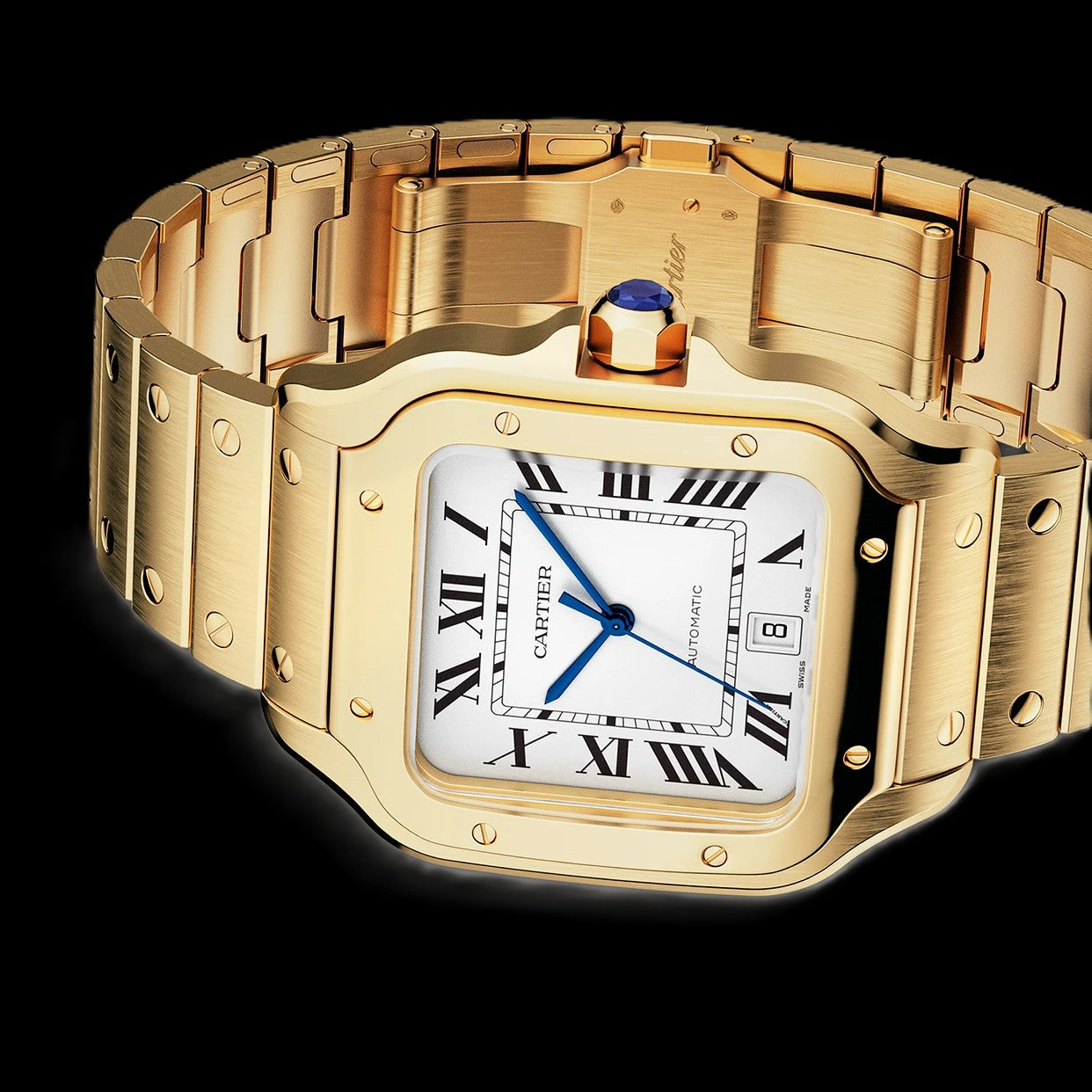 Cartier Santos - Gold + White Dial
