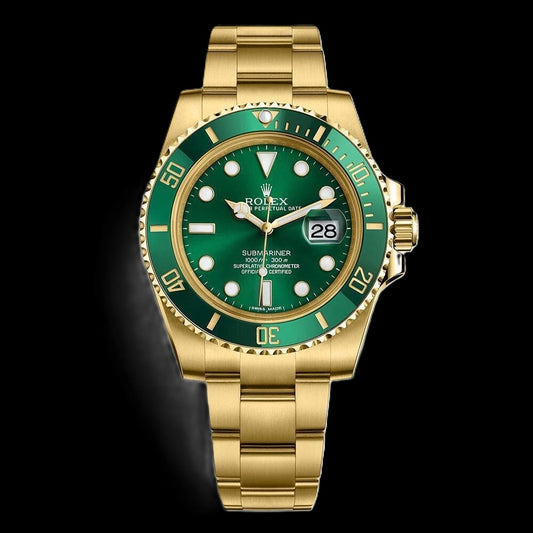 Rolex Submariner - Gold + Green Dial