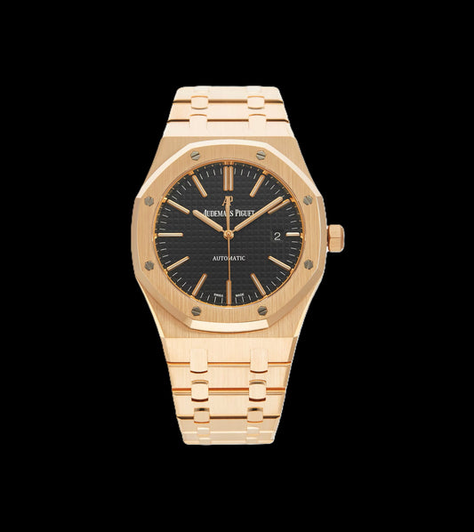 Audemars Piguet Royal Oak - Gold + Black Dial (AP)