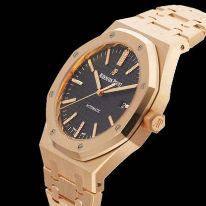 Audemars Piguet Royal Oak - Gold + Black Dial (AP)