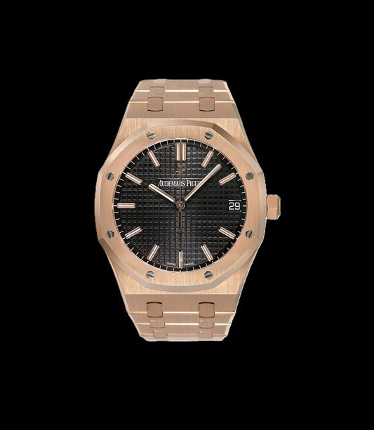 Audemars Piguet Royal Oak - Rose Gold + Black (AP)