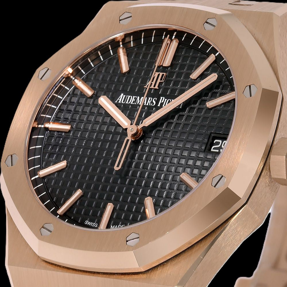 Audemars Piguet Royal Oak - Rose Gold + Black (AP)