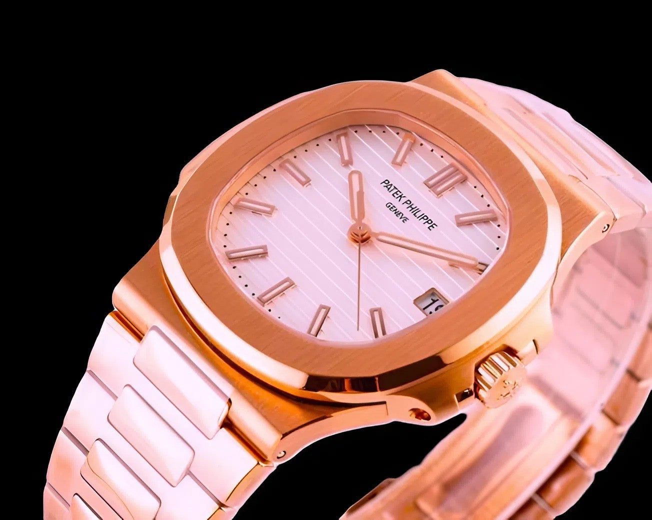 Patek Philippe Nautilus - Rose Gold + White Dial 42mm