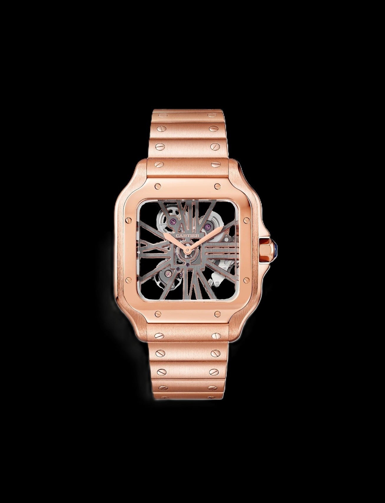 Cartier Santos Skeleton - Rose Gold