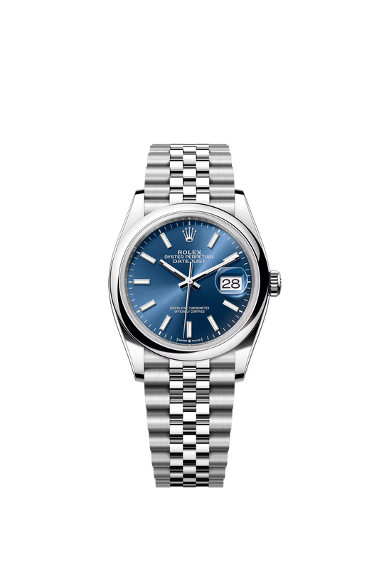 Rolex Datejust Jubilee - Silver + Blue Smooth Dial