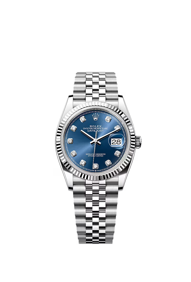 Rolex Datejust Jubilee - Silver + Blue Diamond Dial