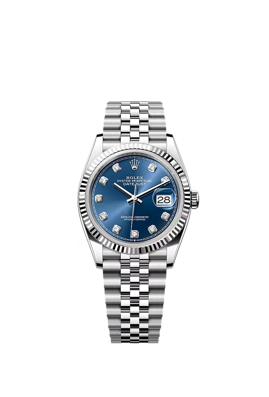 Rolex Datejust Jubilee - Silver + Blue Diamond Dial