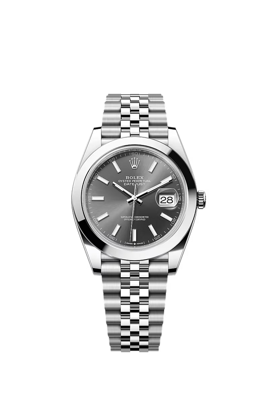 Rolex Datejust Jubilee - Silver + Grey Smooth Dial