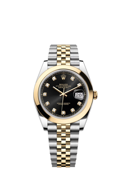 Rolex Datejust Jubilee - Two-Tone + Black Diamond Smooth Dial
