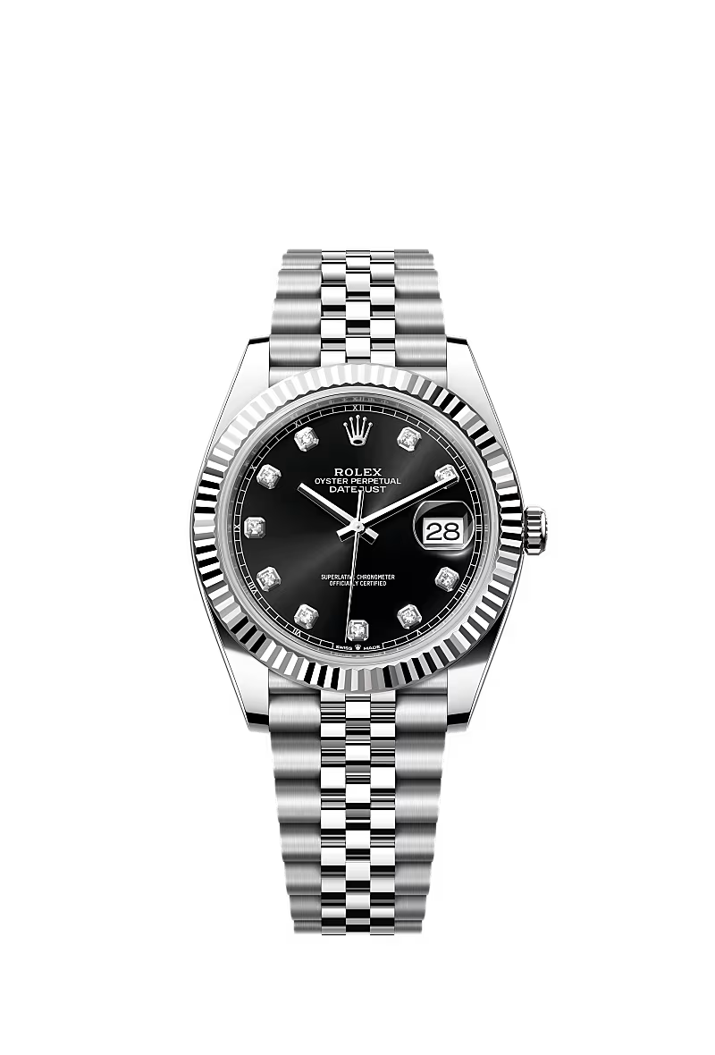 Rolex Datejust Jubilee - Silver + Black Diamond Dial