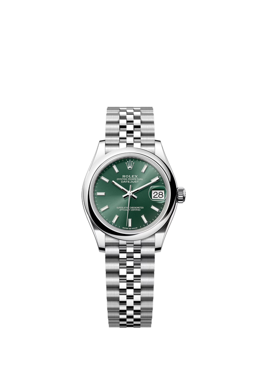 Rolex Datejust Jubilee - Sivler + Green Smooth Dial
