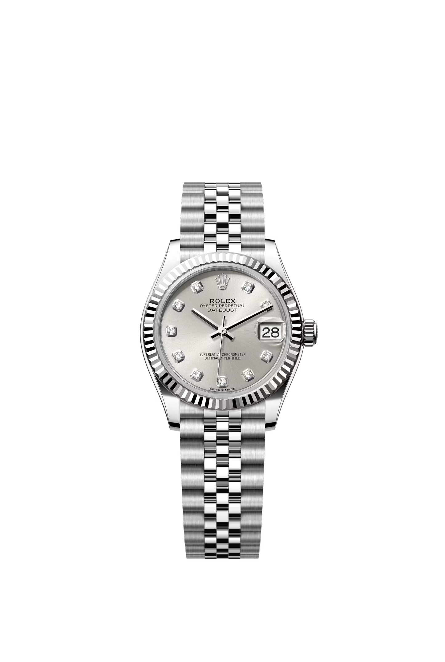 Rolex Datejust Jubilee - Silver + Silver Diamond Dial