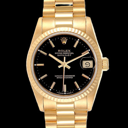 Rolex Datejust Jubilee - Yellow Gold + Black Dial