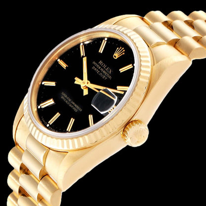Rolex Datejust Jubilee - Yellow Gold + Black Dial