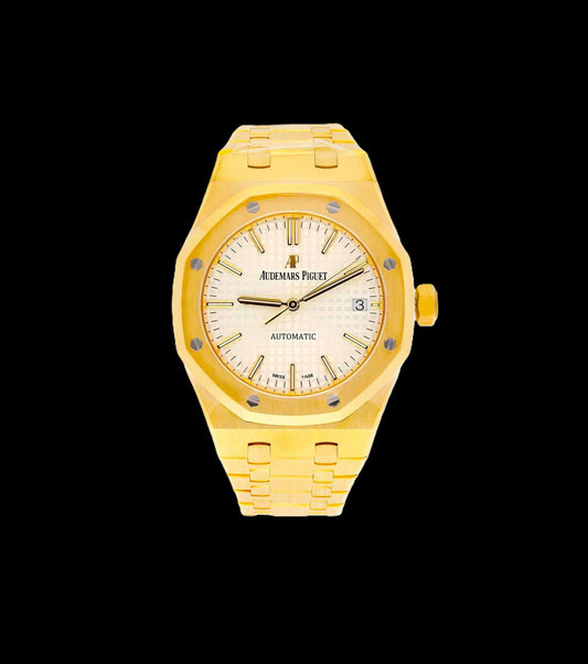 Audemars Piguet Royal Oak - Gold + White Dial (AP)