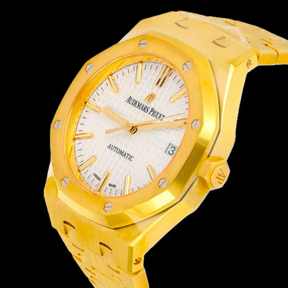 Audemars Piguet Royal Oak - Gold + White Dial (AP)