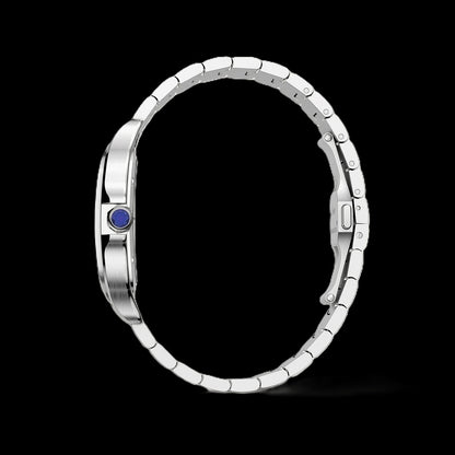 Cartier Santos Skeleton - Silver + Blue Hands