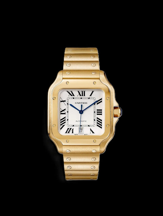 Cartier Santos - Gold + White Dial
