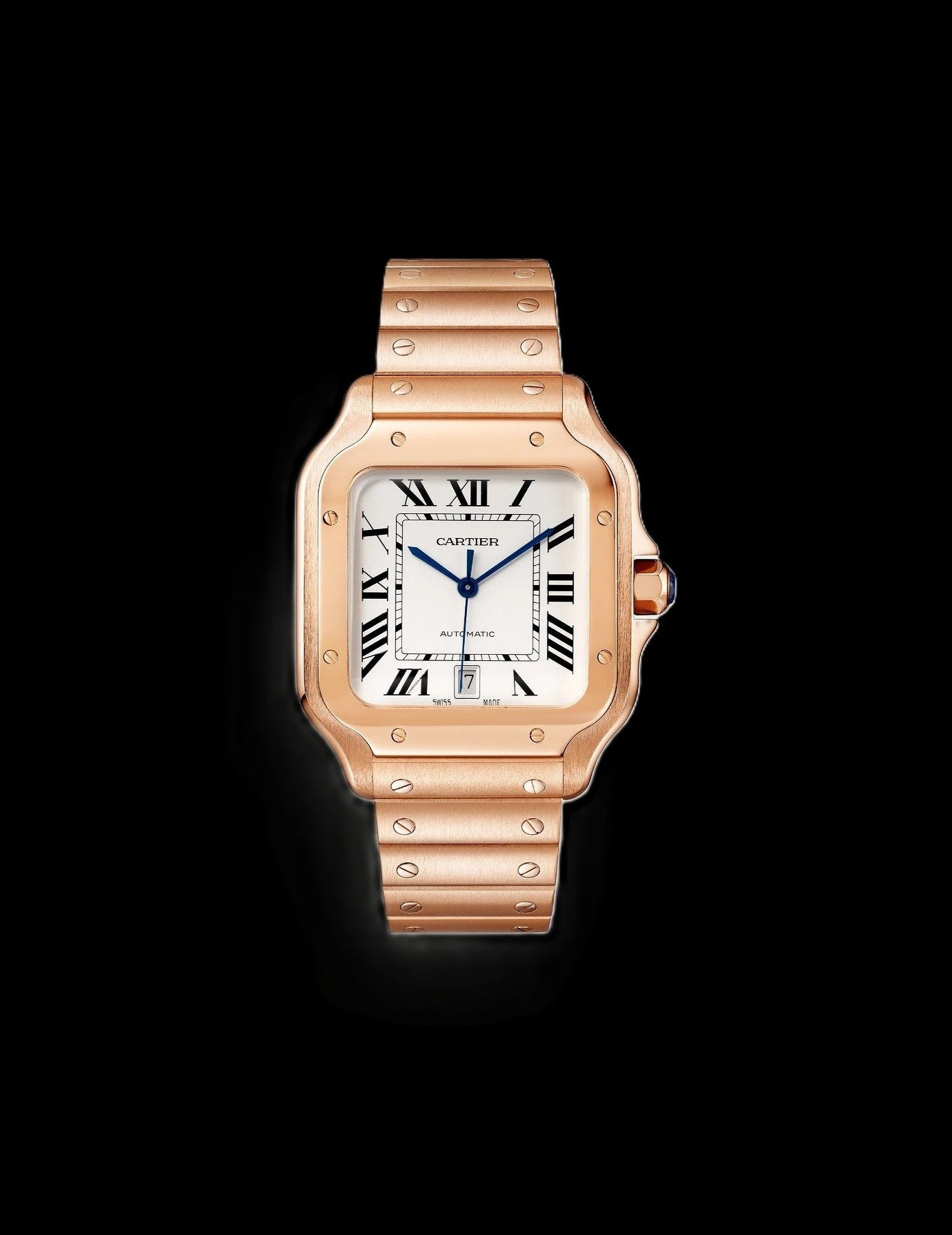 Cartier Santos - Rose Gold + White Dial