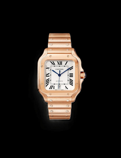 Cartier Santos - Rose Gold + White Dial