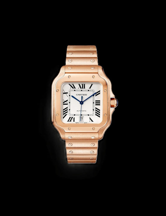Cartier Santos - Rose Gold + White Dial
