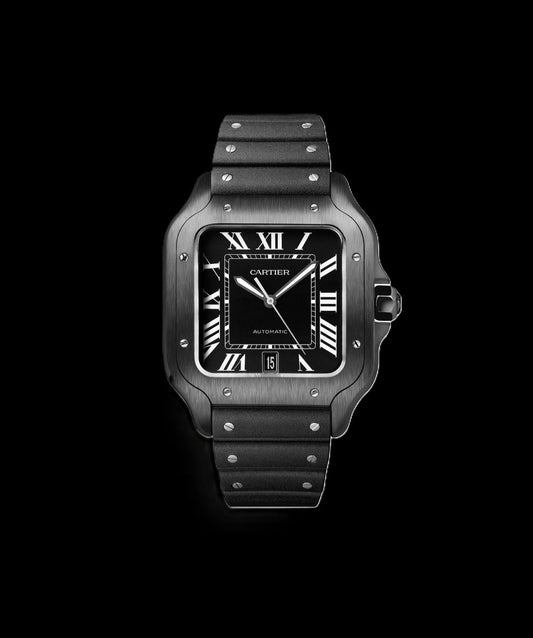 Cartier Santos - Black + Black Dial