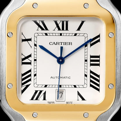 Cartier Santos - Two-Tone Gold + White Dial