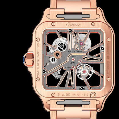 Cartier Santos Skeleton - Rose Gold