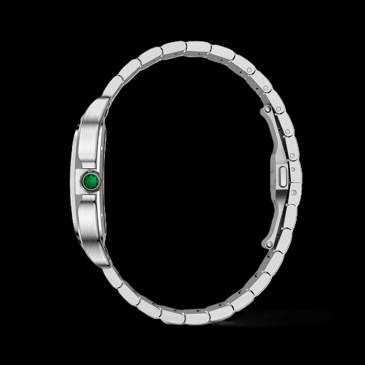 Cartier Santos Skeleton - Silver + Green Accents