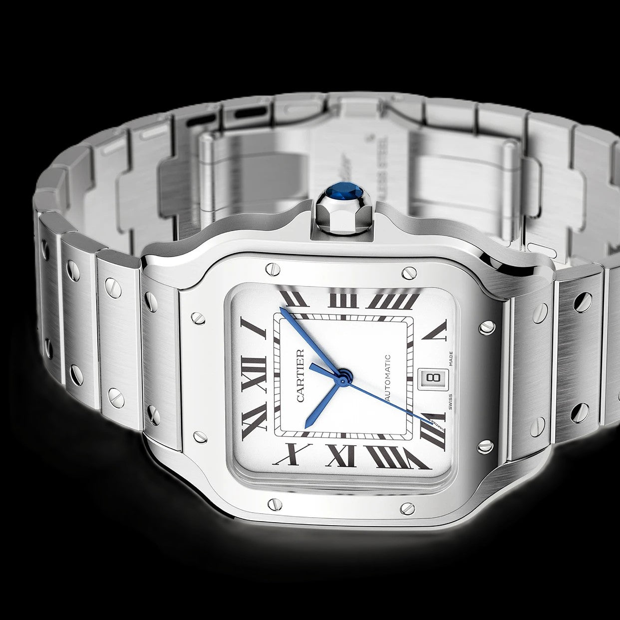 Cartier Santos - Silver + White Dial