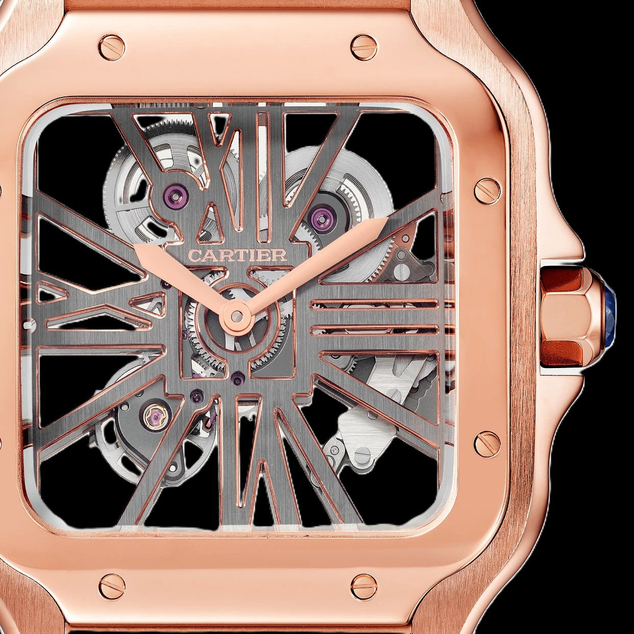 Cartier Santos Skeleton - Rose Gold