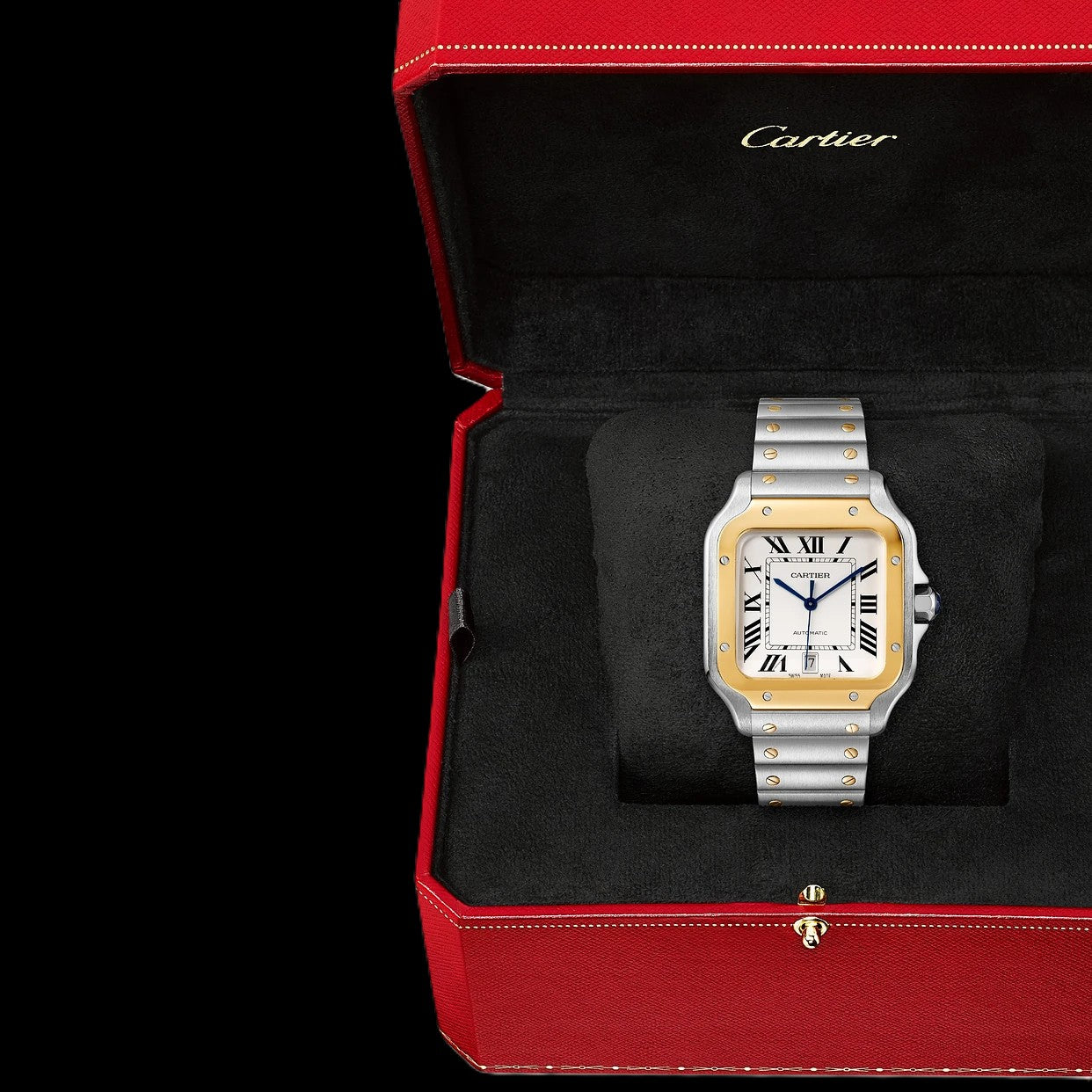 Cartier Santos - Two-Tone Gold + White Dial