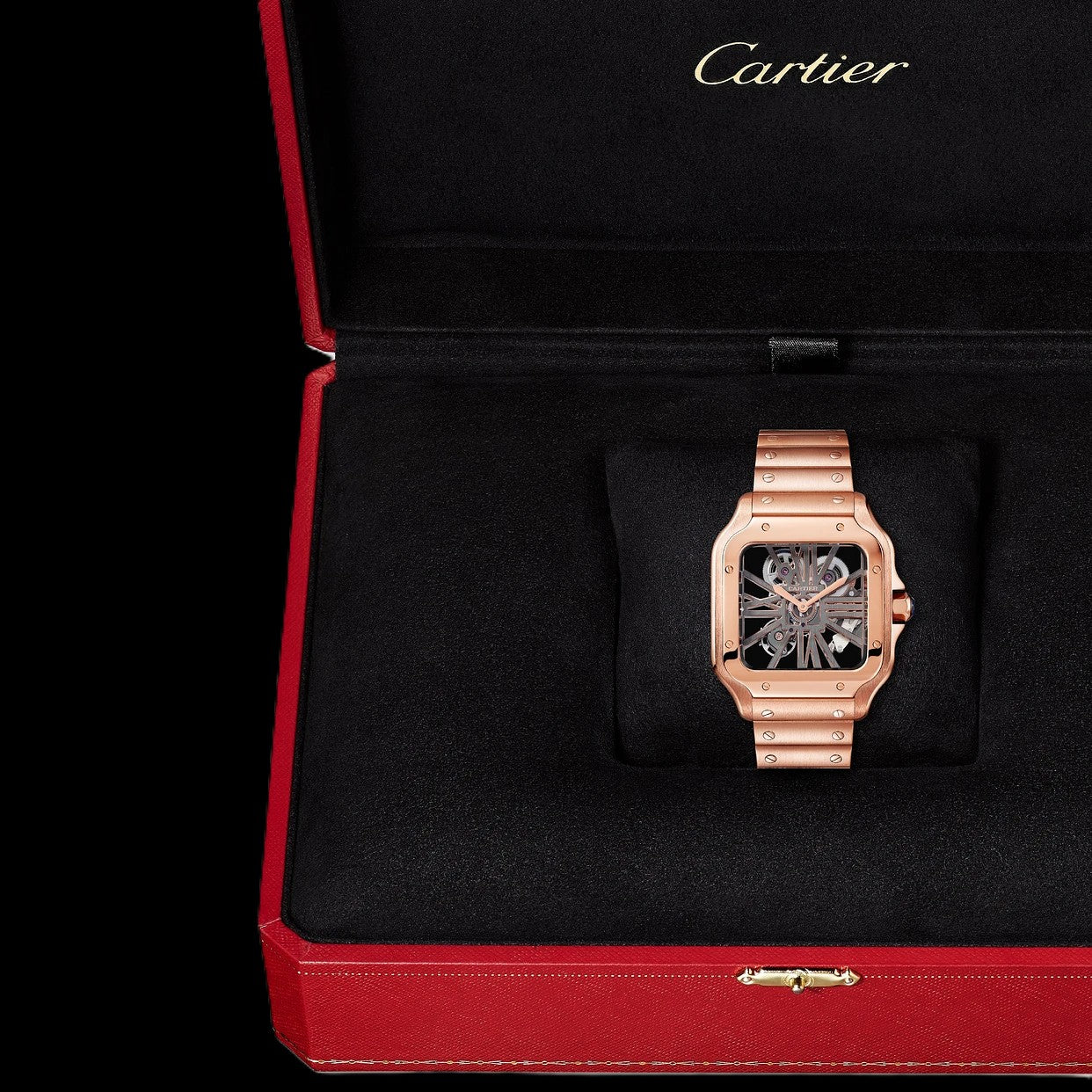 Cartier Santos Skeleton - Rose Gold