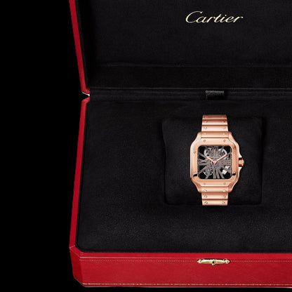 Cartier Santos Skeleton - Rose Gold