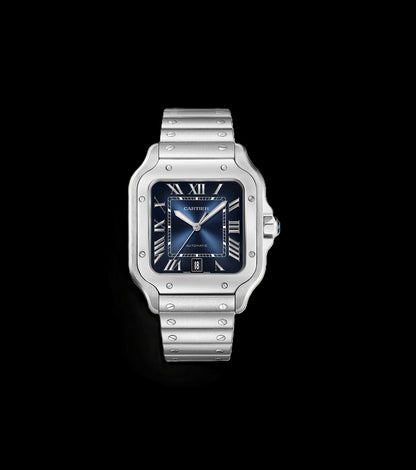 Cartier Santos - Silver + Blue Dial