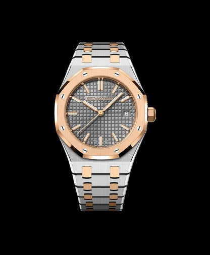 Audemars Piguet Royal Oak - Two-Tone Rose Gold + Grey Dial (AP)