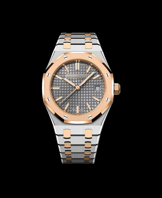 Audemars Piguet Royal Oak - Two-Tone Rose Gold + Grey Dial (AP)