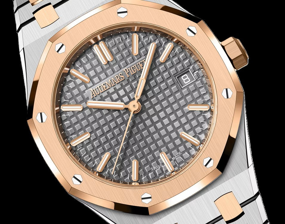 Audemars Piguet Royal Oak - Two-Tone Rose Gold + Grey Dial (AP)