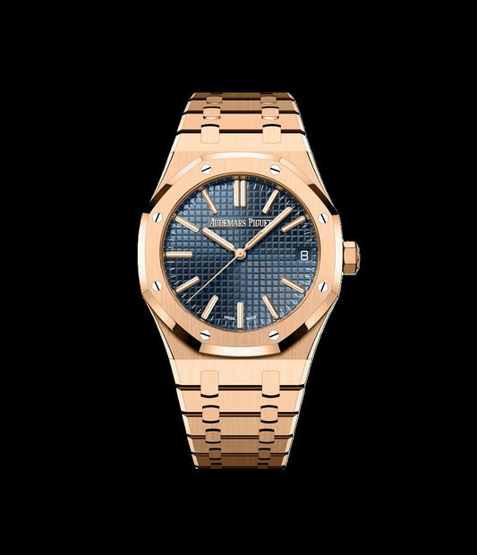 Audemars Piguet Royal Oak - Rose Gold + Blue Dial (AP)