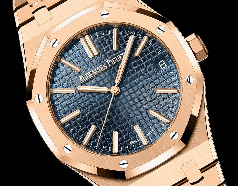 Audemars Piguet Royal Oak - Rose Gold + Blue Dial (AP)